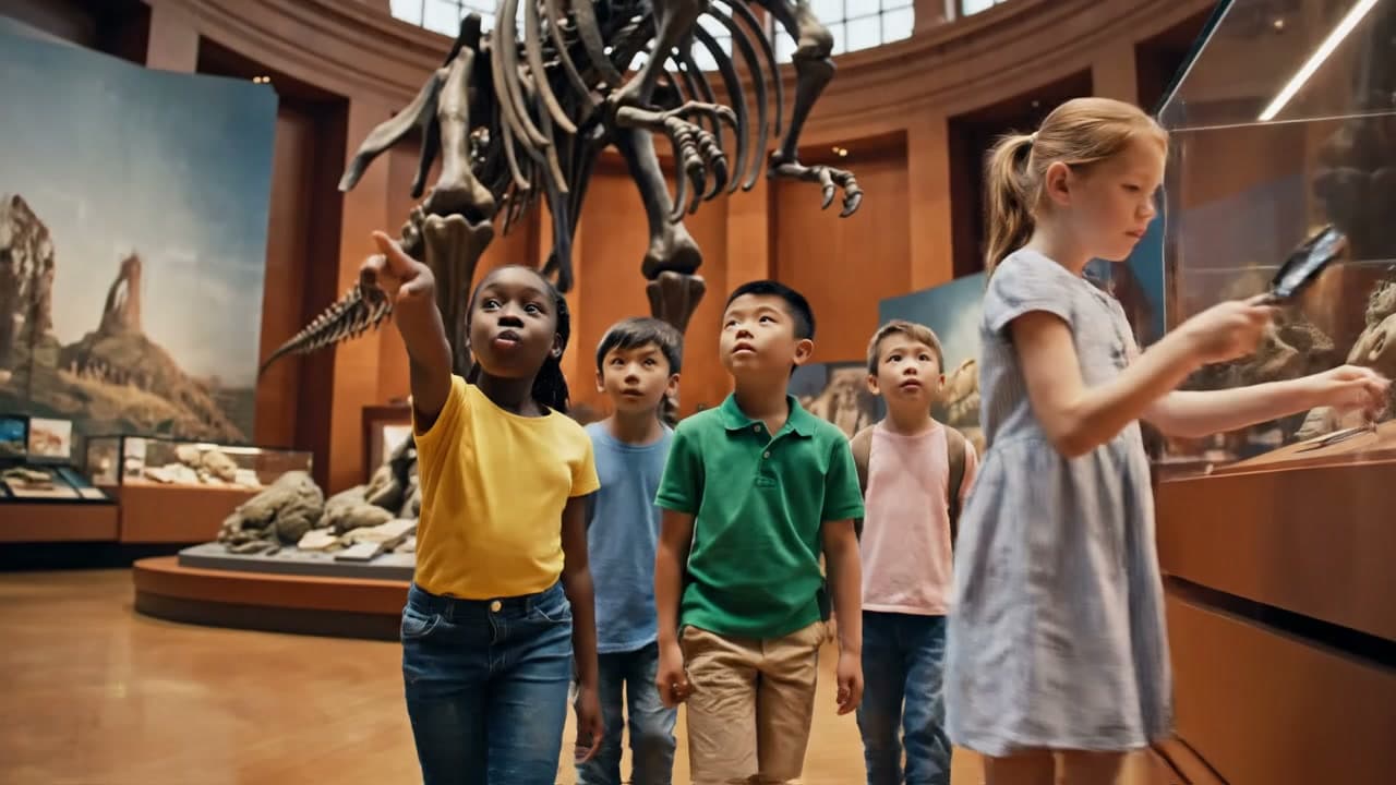 Children exploring exhibits at Denver Museum of Nature and Science