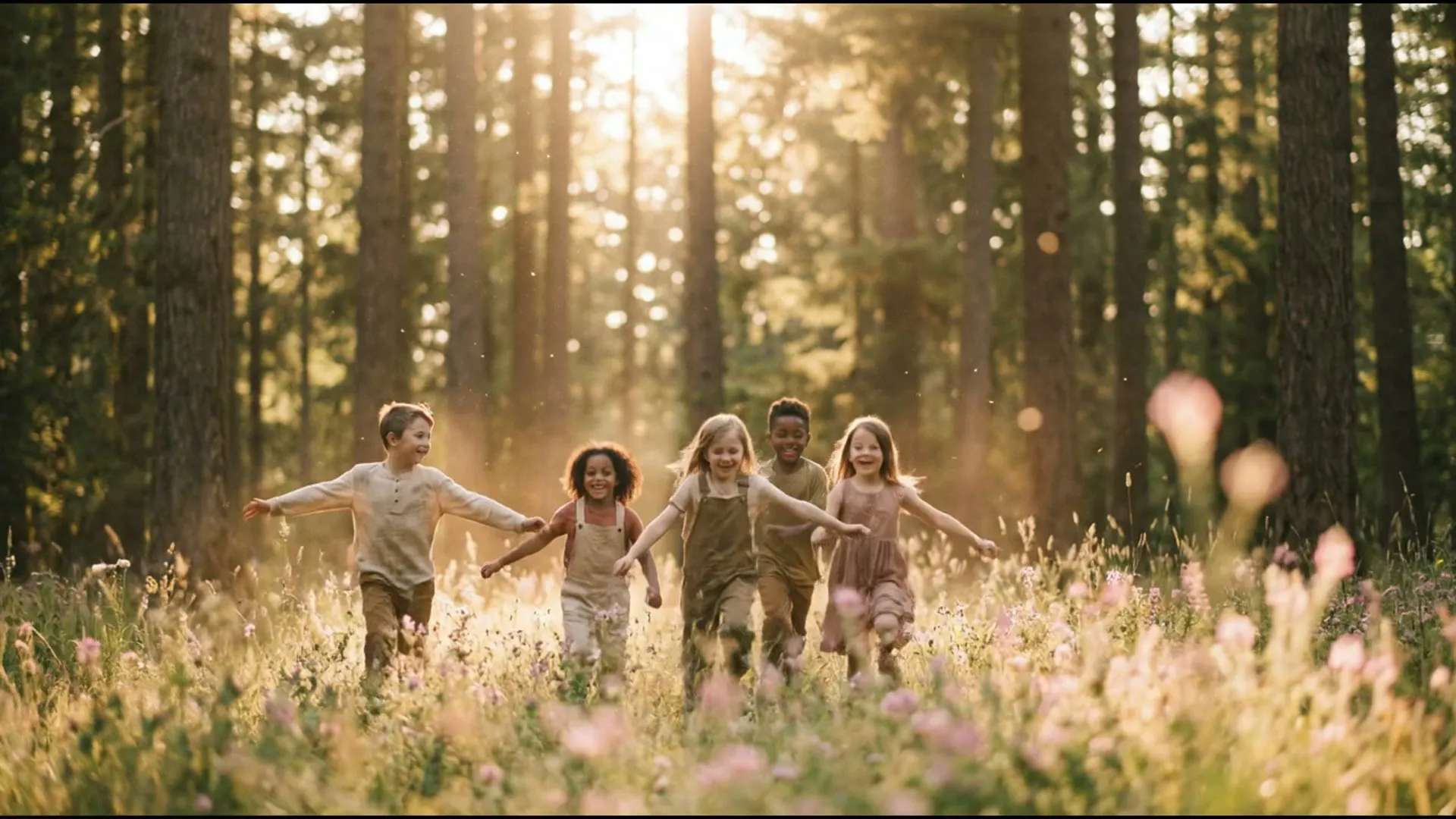 Kids enjoying summer camp activities